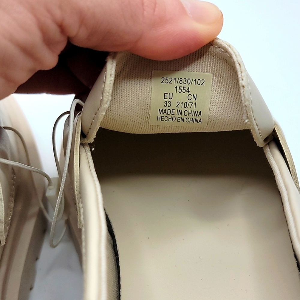 ZARA | beige chunky loafer NWT | Little Girl sz 2 - Picture 3 of 7